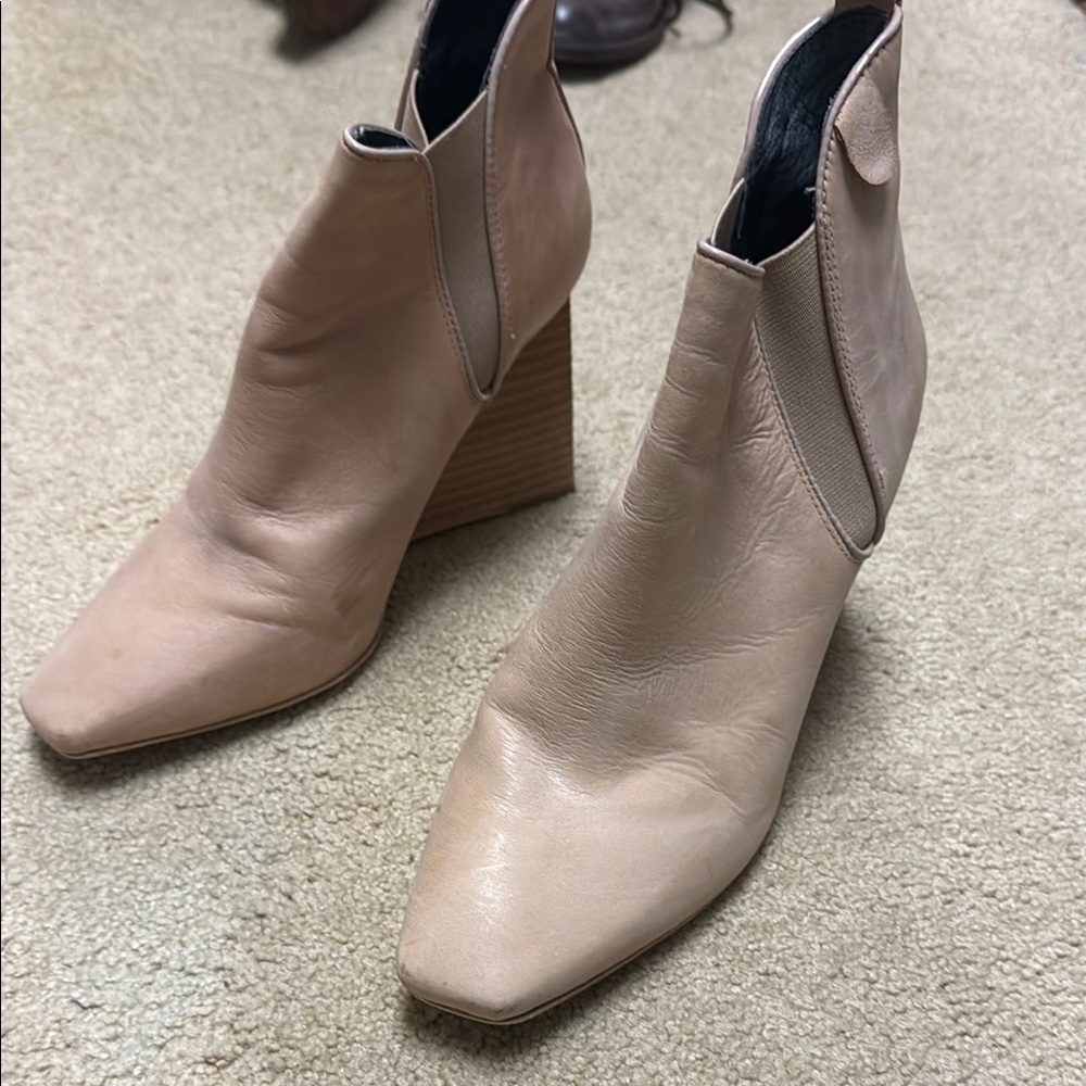 Jeffrey Campbell Tan Ankle Booties Fashionable Shoes